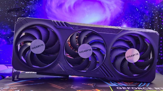 An Nvidia RTX 4070 GPU on its box