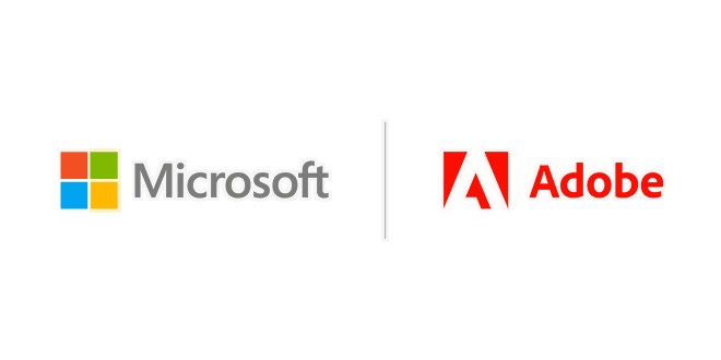 microsoft and adobe logos