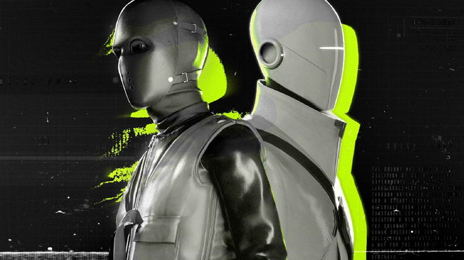 Reyab and Colonist from VAIL VR standing back-to-back