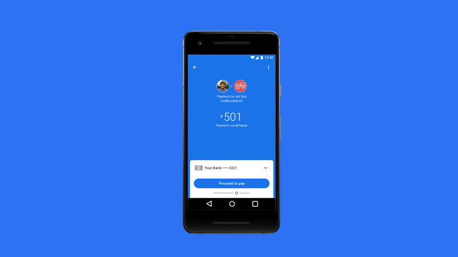 Google Pay error code U28 - An image of the GPay app on an Android phone
