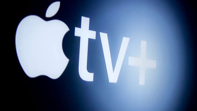 The Apple TV+ startup screen  