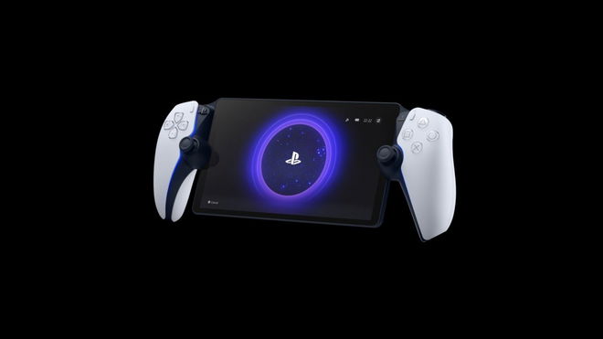 PlayStation Portal battery life - An image of the PS Portal in a black background