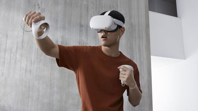 Person using Meta Quest VR headset and controllers, highlighting Meta Quest 4, Quest 4S, and Quest Pro 2 release dates