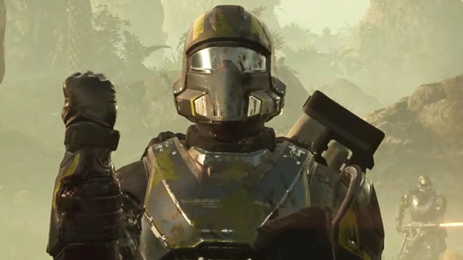  Helldivers 2 multiplayer not working - An image of a character from the game in helmet