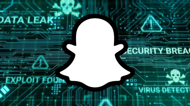 An image of the logo of Snapchat with some digital circuits in the background - Info Leak Checker