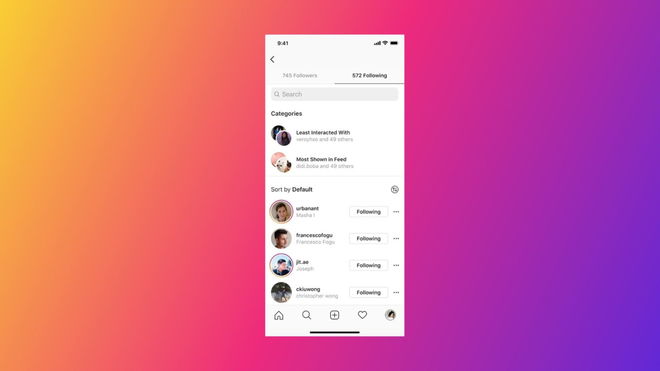 An image of the Following list on IG - How to See Who Someone Recently Followed on Instagram