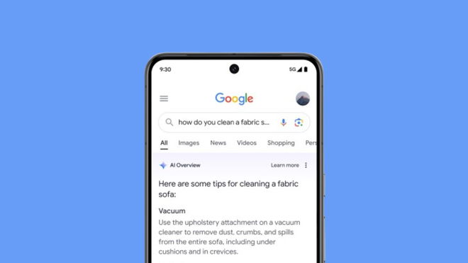 An image of the Google AI Overview - turn it off and disable