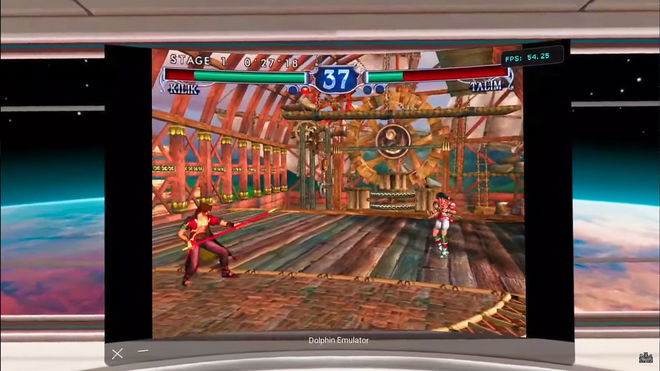GameCube game being played on a Meta Quest 2