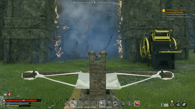 nightingale slingbow aimed at enemies