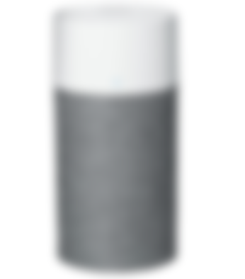 Blueair 411 Auto product image of a grey and white cylindrical air purifier.