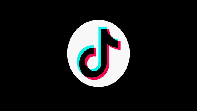 TikTok logo on black background