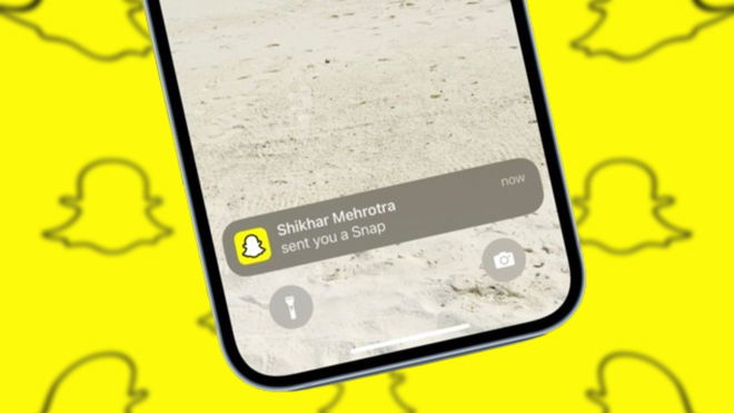 An image of delayed Snapchat notifications on an iPhone
