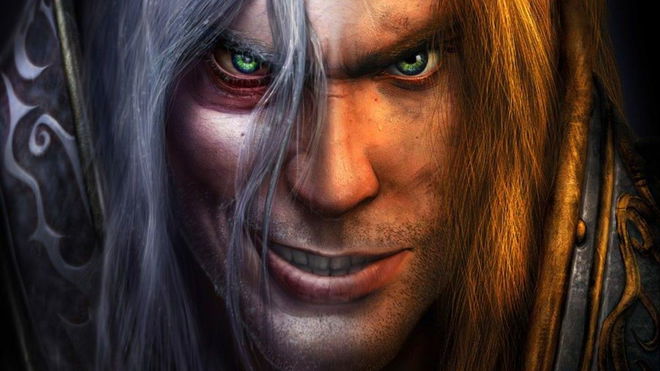 Arthas Menethil grinning at the viewer