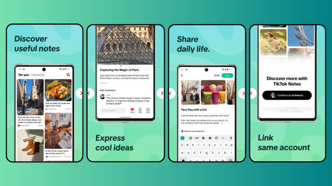 An image of TikTok Notes - get app