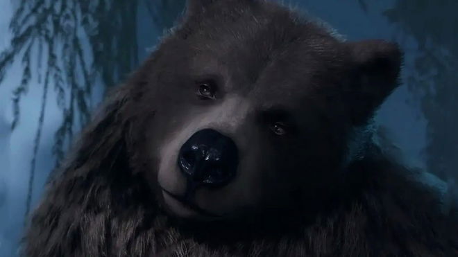 Baldur's Gate 3 - Halsin in bear form looking at the camera seductively