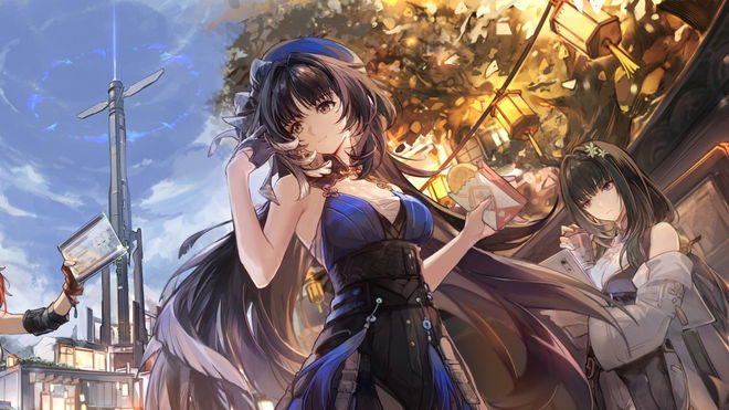 An image of a female anime character from Wuthering Waves with a blue dress and extremely long hair - Stuck on "Verifying file integrity"
