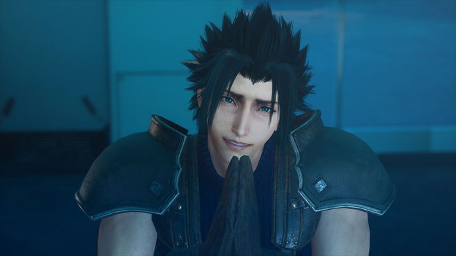 crisis core error brings back zack old va the protagonist begs for something with a smile