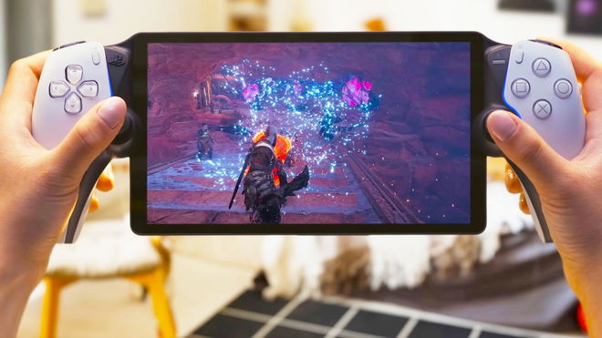 PlayStation Portal lag - An image of a person playing on the PS Portal