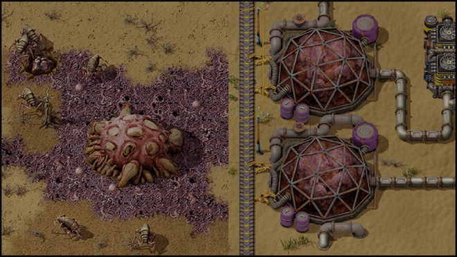 Screenshot of Factorio game