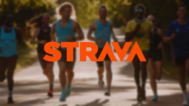 How to make a club in Strava - An image of the Strava logo with some people running in the background