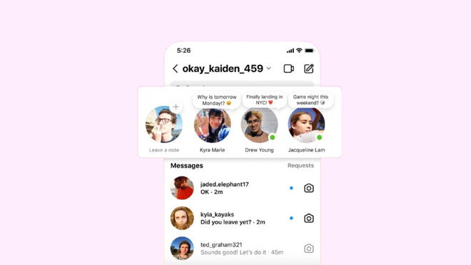 like a Note on Instagram - An image of severals Notes on Instagram