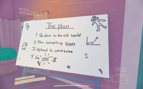 Content Warning plan whiteboard