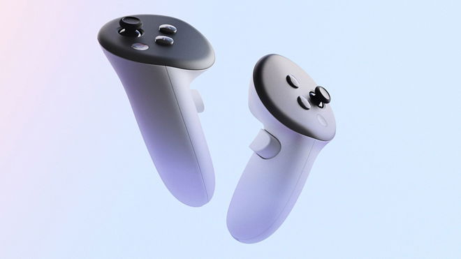 Charge Meta Quest 3 controllers - An image of the Touch Pro controllers
