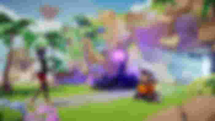 Wall-E waving to a passer-by - dreamlight valley quest bug