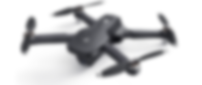 Holy Stone HS175D product image of a black, four-propellered drone.