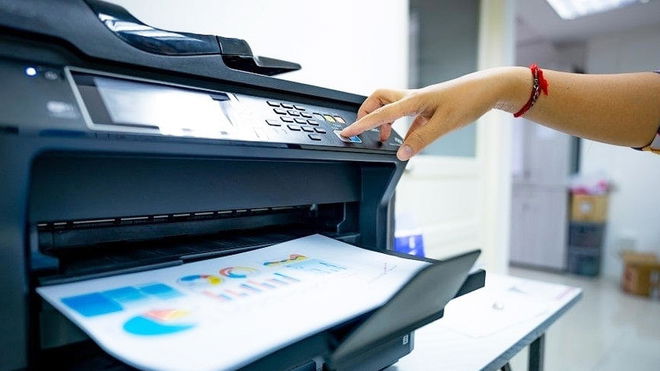 A printer in use