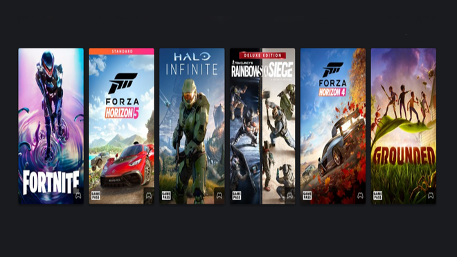 How to play Xbox games on Linux | A picture of various titles in the Xbox Cloud Gaming library