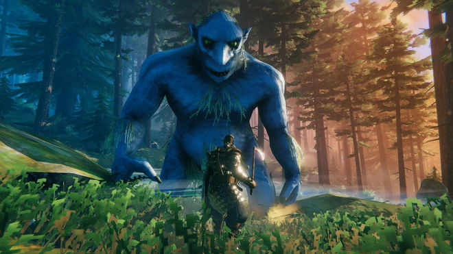 Valheim console commands and cheats - An image of a blue troll in the game