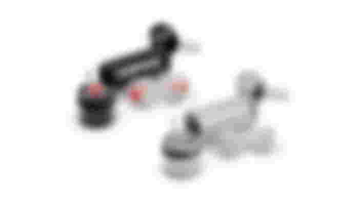 EARPEACE Music PRO product image of a light gray and black set of earbuds.