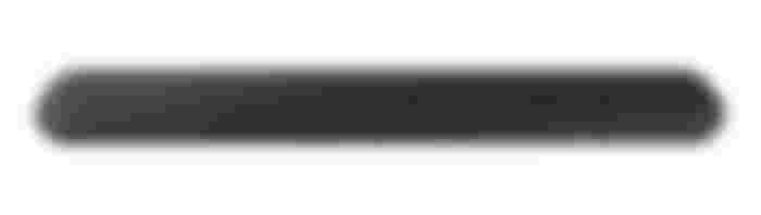 Samsung HW-S50B/ZA product image of a long black rectangular soundbar with curved edges.