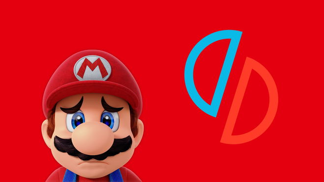 A sad Mario next to the Yuzu emulator logo