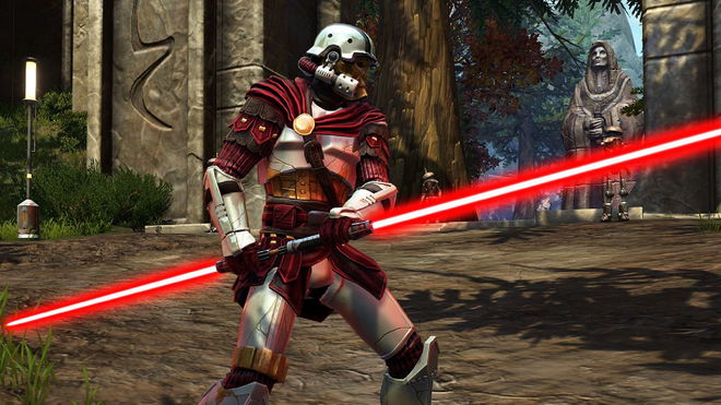 Prime Centurion Armor with Gothic Master Dualsaber in The Old Republic MMO