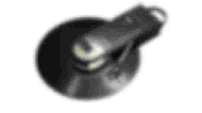 Audio-Technica AT-SB727 Sound Burger product image of a black Bluetooth vinyl player.