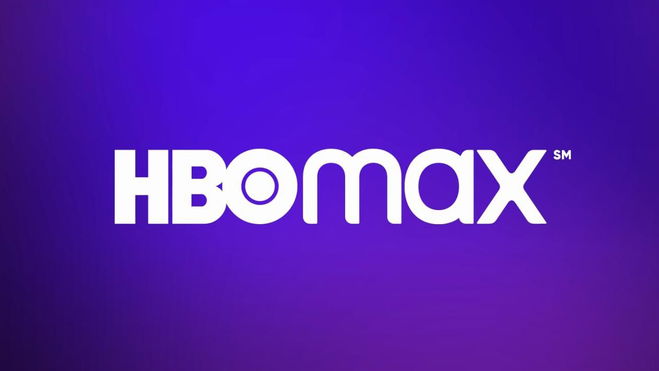 HBO Max logo in white in front of a gradient purple background.