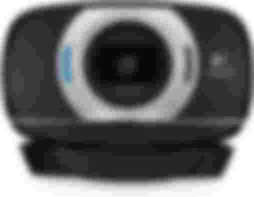 Logitech C615 product image of a black webcam with a silver ring around the lens.