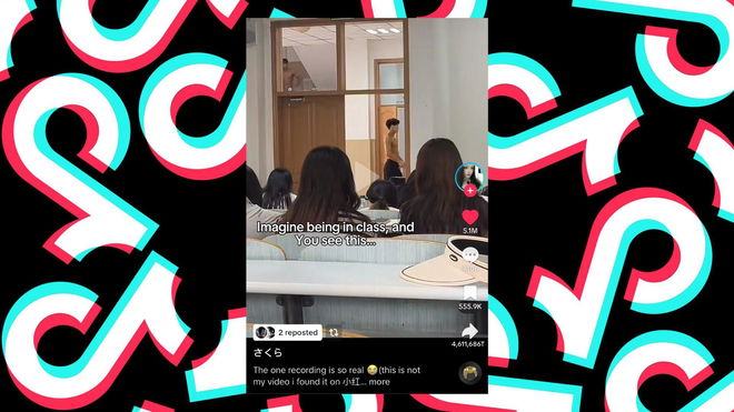 A screenshot of the original TikTok video with 4 trillion shares