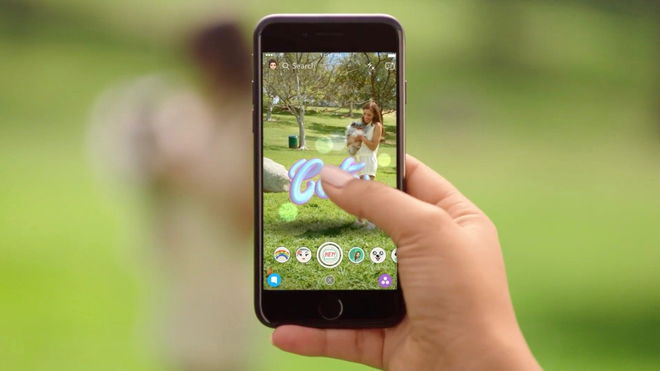 An image of zoomed in Snapchat camera