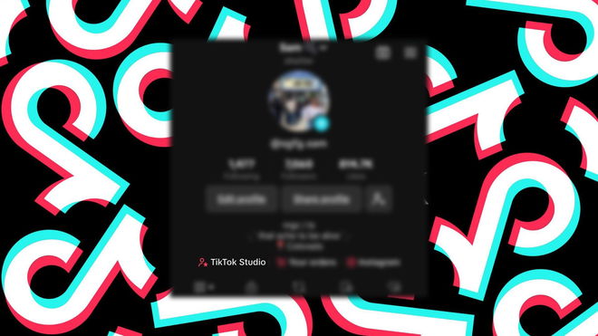 An image of the TikTok Studio feature on a profile
