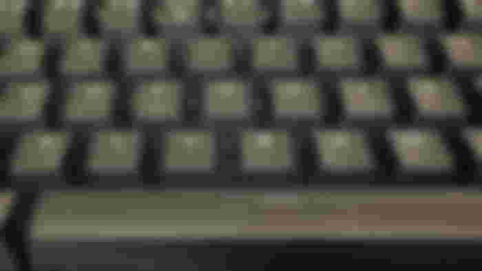 Razer Blackwidow V4 75% close up of the keys