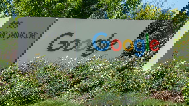 Google in Sunnyvale, CA, at West Java Drive.
