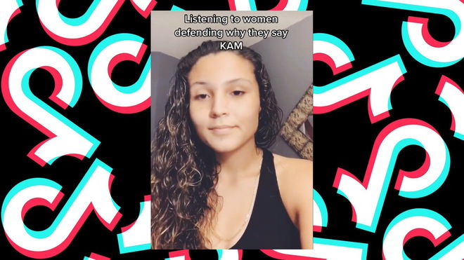 An image of a TikTok video about KAM