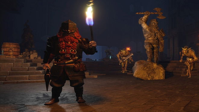 Dwarf holding a torch