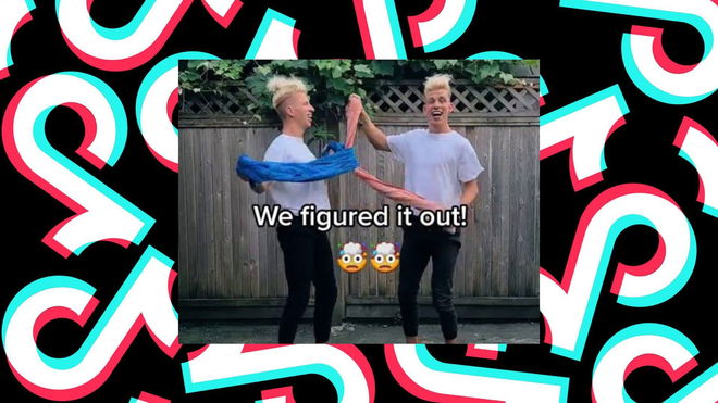 An image of two people trying the TikTok Towel Challenge - Solution