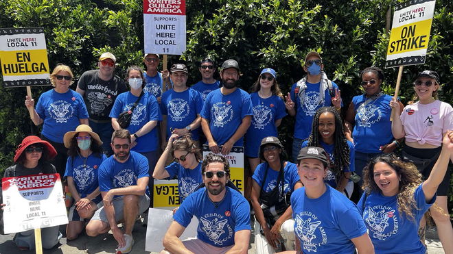 Hollywood WGA writers striking to oppose AI 