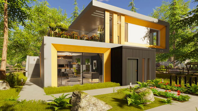 A renovated house in House Flipper 2