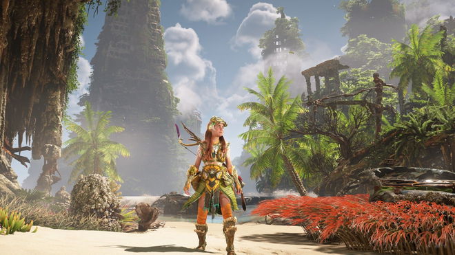 Ghost of Tsushima Steam Deck - An image of a female character from the game standing in the wild